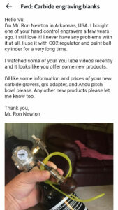 Andu Engraving Tools Customer Feedback